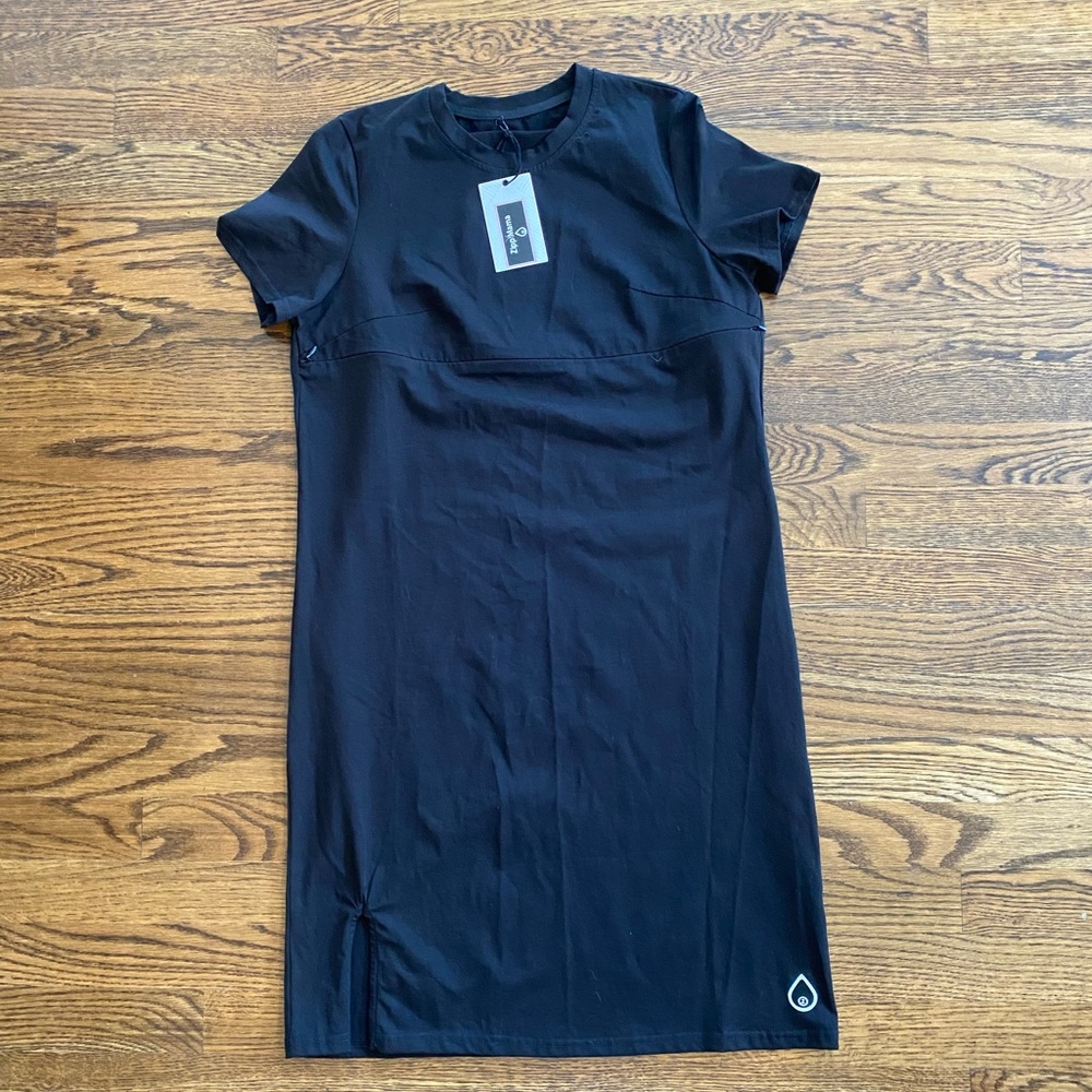 Zippy Mama Breastfeeding/Nursing Friendly Black Dress with Discreet Zipper